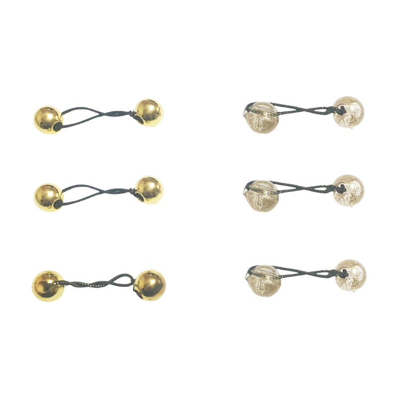 Gold Glitter Flake Bobble Set