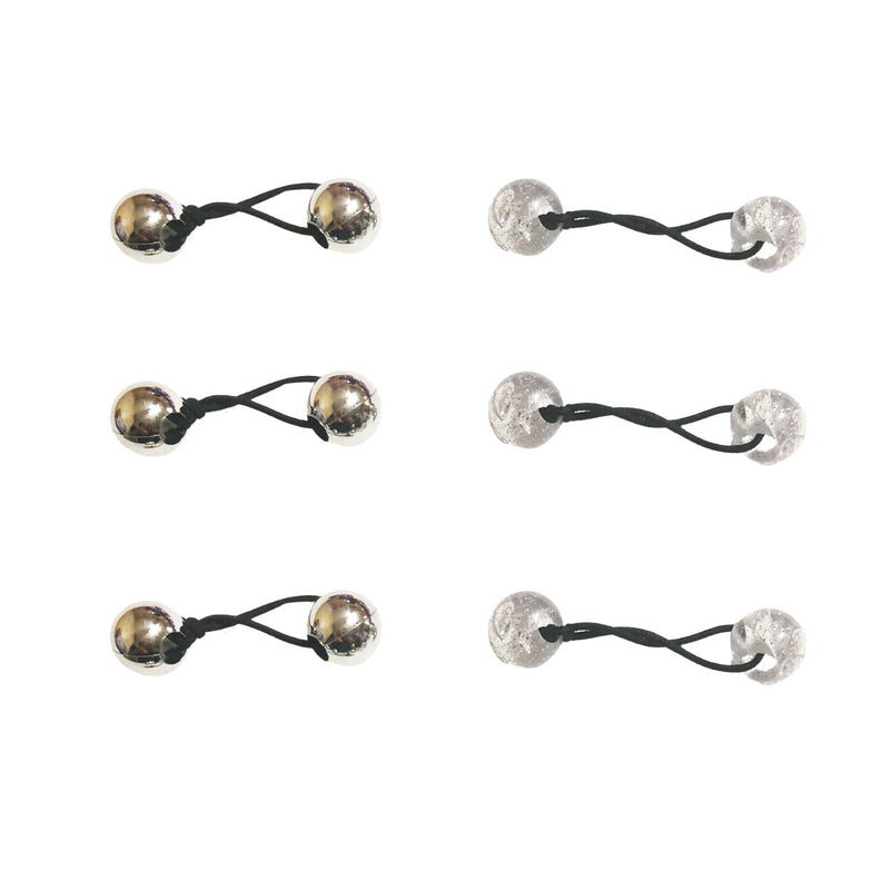 Silver Glitter Flake Bobble Set